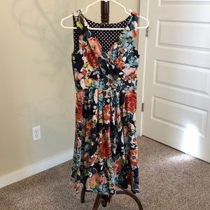 Casual Floral Lands End Dress Size XS